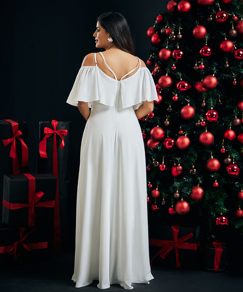 White Chiffon Dress